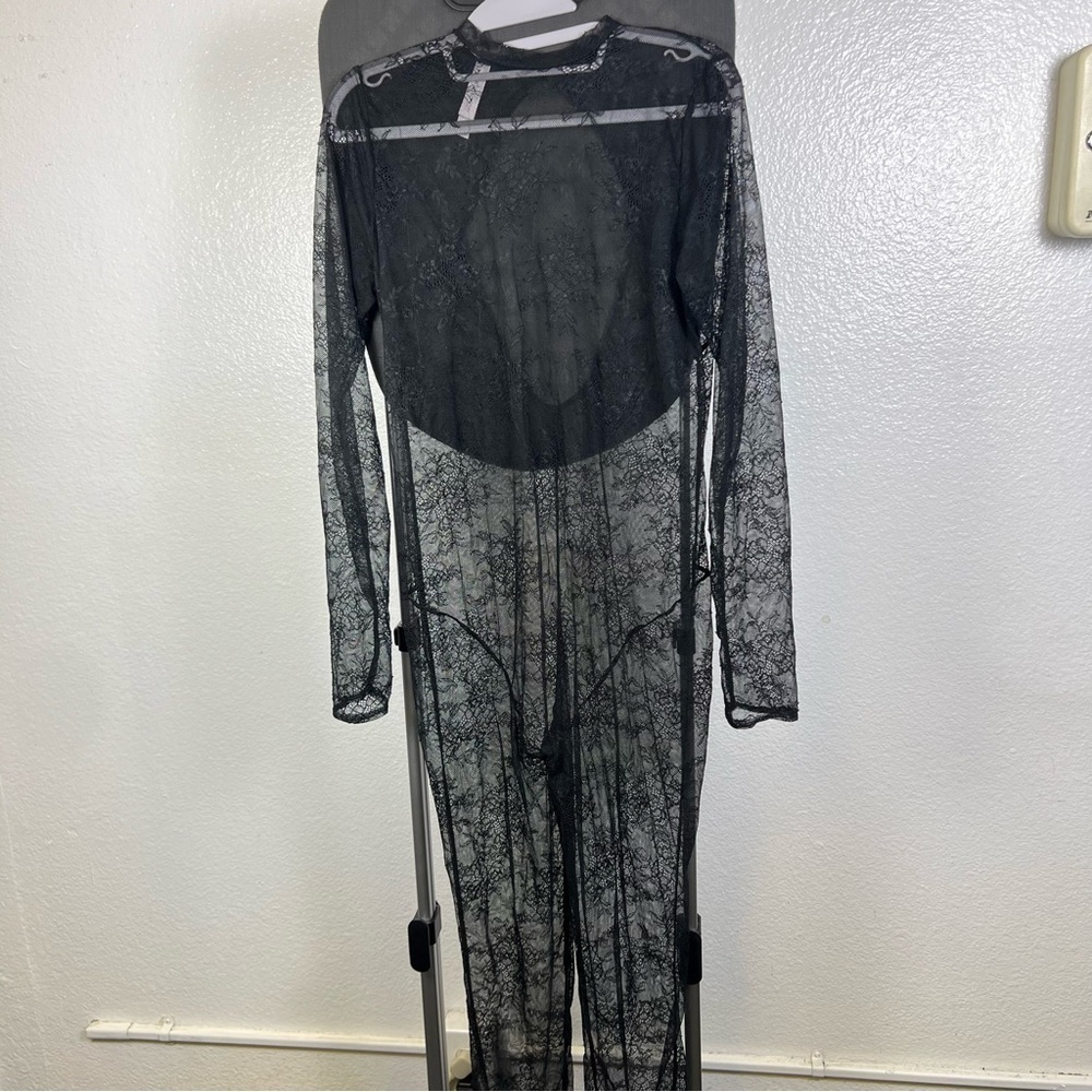 Auden Women’s Sheer Black Lace Bodysuit Size XL